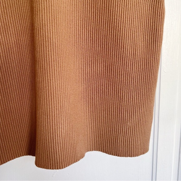 House of Harlow 1960 • Luxe Essentials Sleeveless V Neck Ribbed Mini Dress brown - Picture 5 of 8